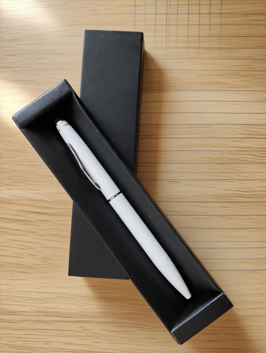 Custom White Pen + Premium Black Card Box