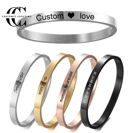Custom Engraved Name Bracelet – Premium Stainless Steel