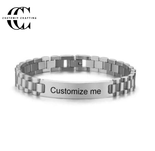 Customize Hand Bracelets in Gold, Silver & Black
