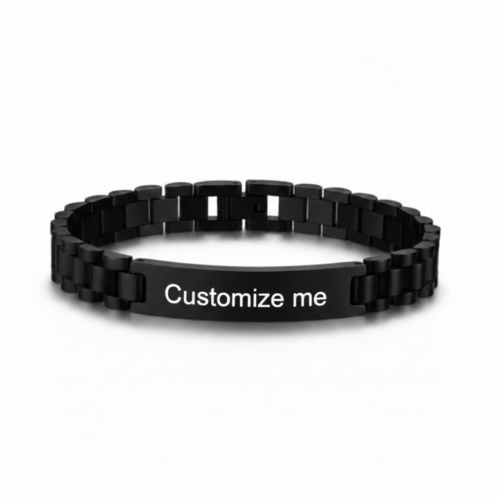 Customize Hand Bracelets in Gold, Silver & Black