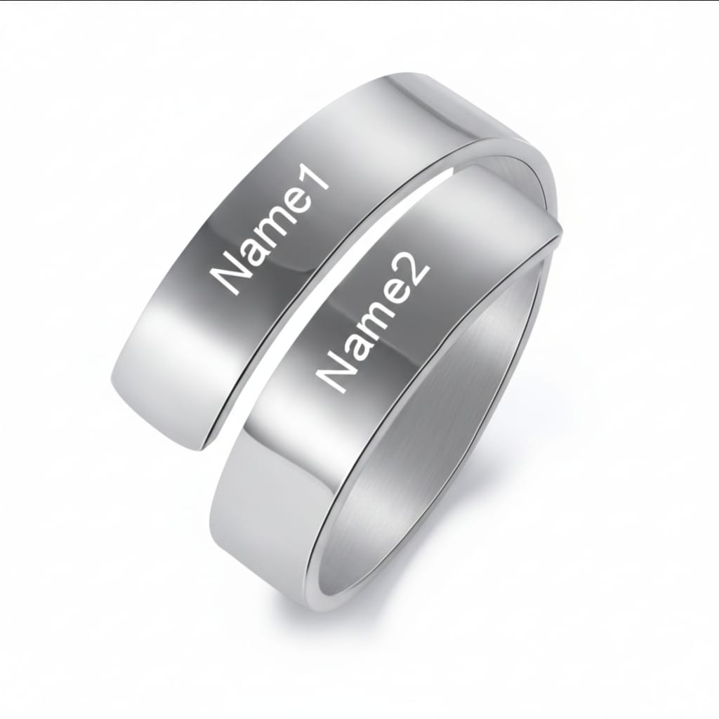 Custom Name Hand Rings (Double Side Engraiving)