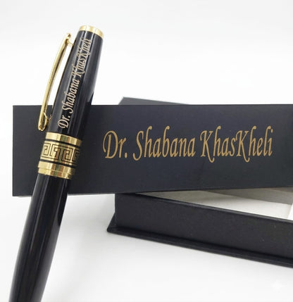 Premium Custom  Pen – Black, Golden & Silver Black Combination