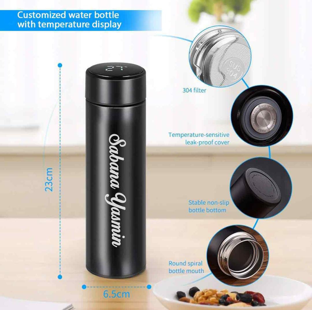 Customized Metal Temperature Water Bottle