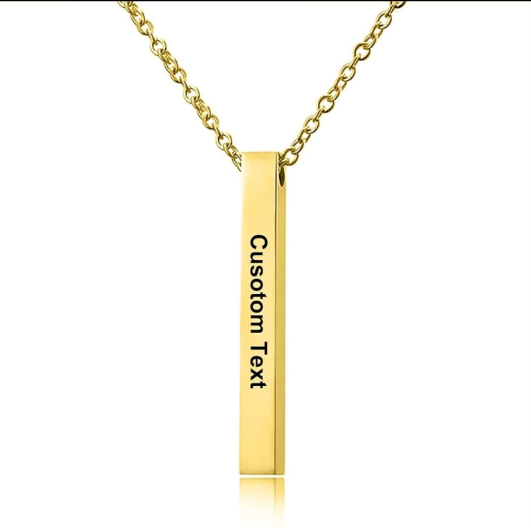 Custom Vertical Bar Necklace