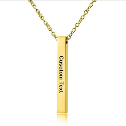Custom Vertical Bar Necklace