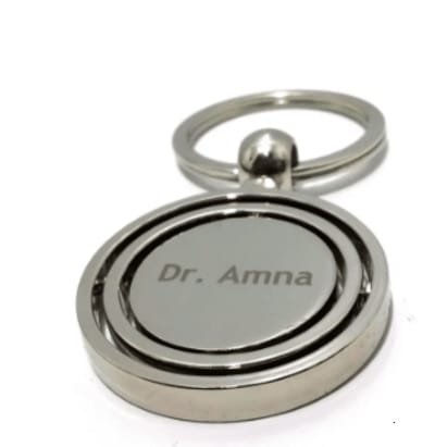 Custom 360° Round Keychain – Fine Name Engraving