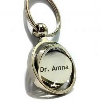 Custom 360° Round Keychain – Fine Name Engraving