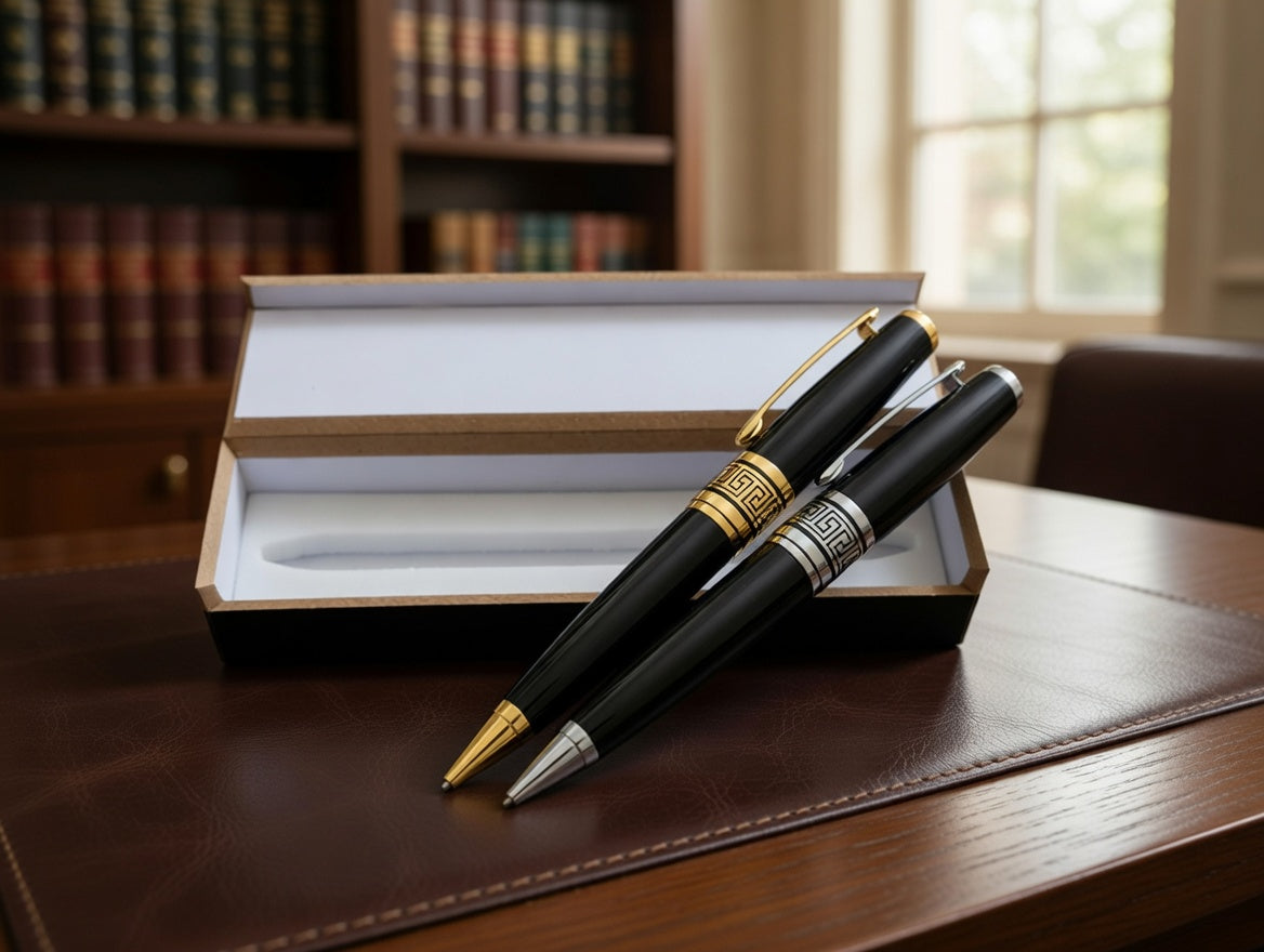 Premium Custom  Pen – Black, Golden & Silver Black Combination