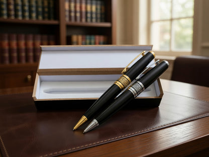 Premium Custom  Pen – Black, Golden & Silver Black Combination