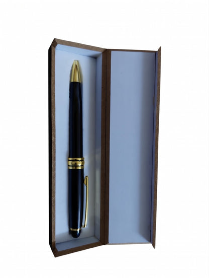 Custom Premium Black & Golden Combo Pen with wooden box
