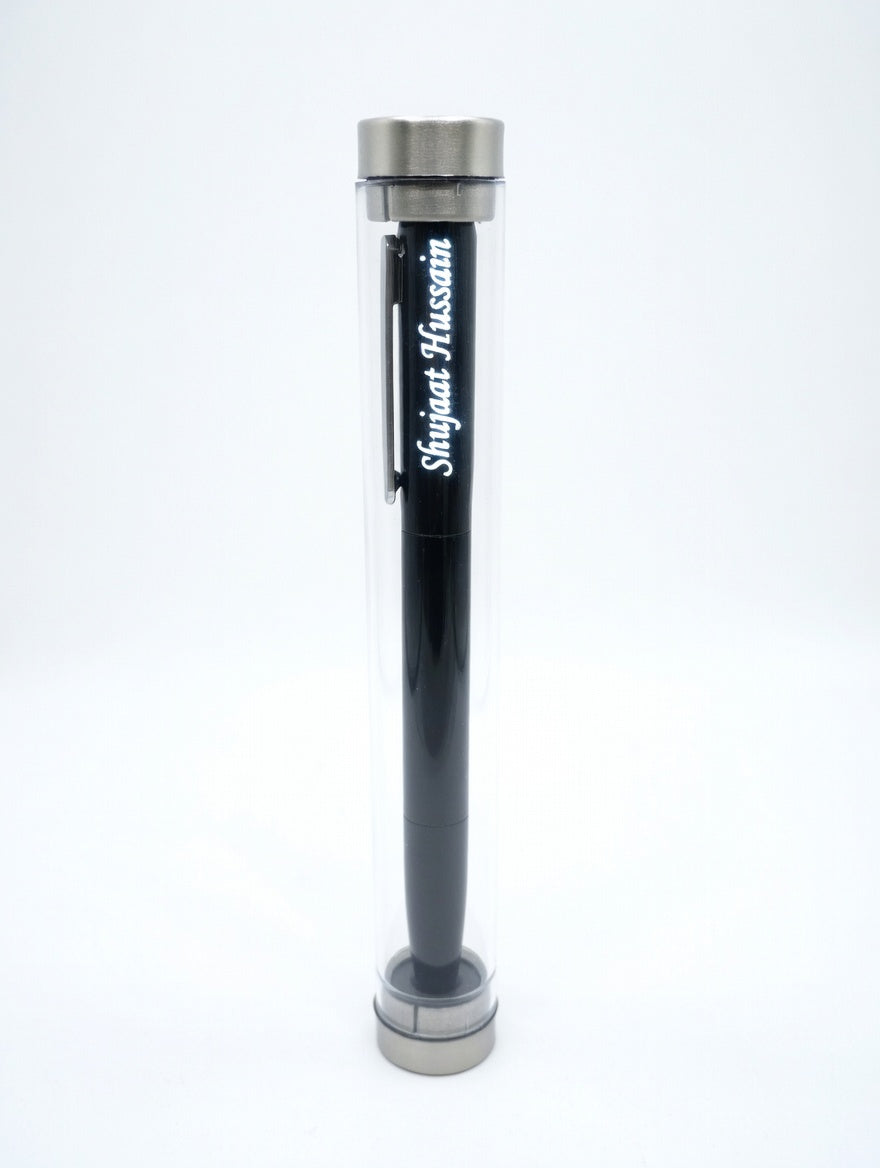 Custom Premium Quality Metal Black LED Pen
