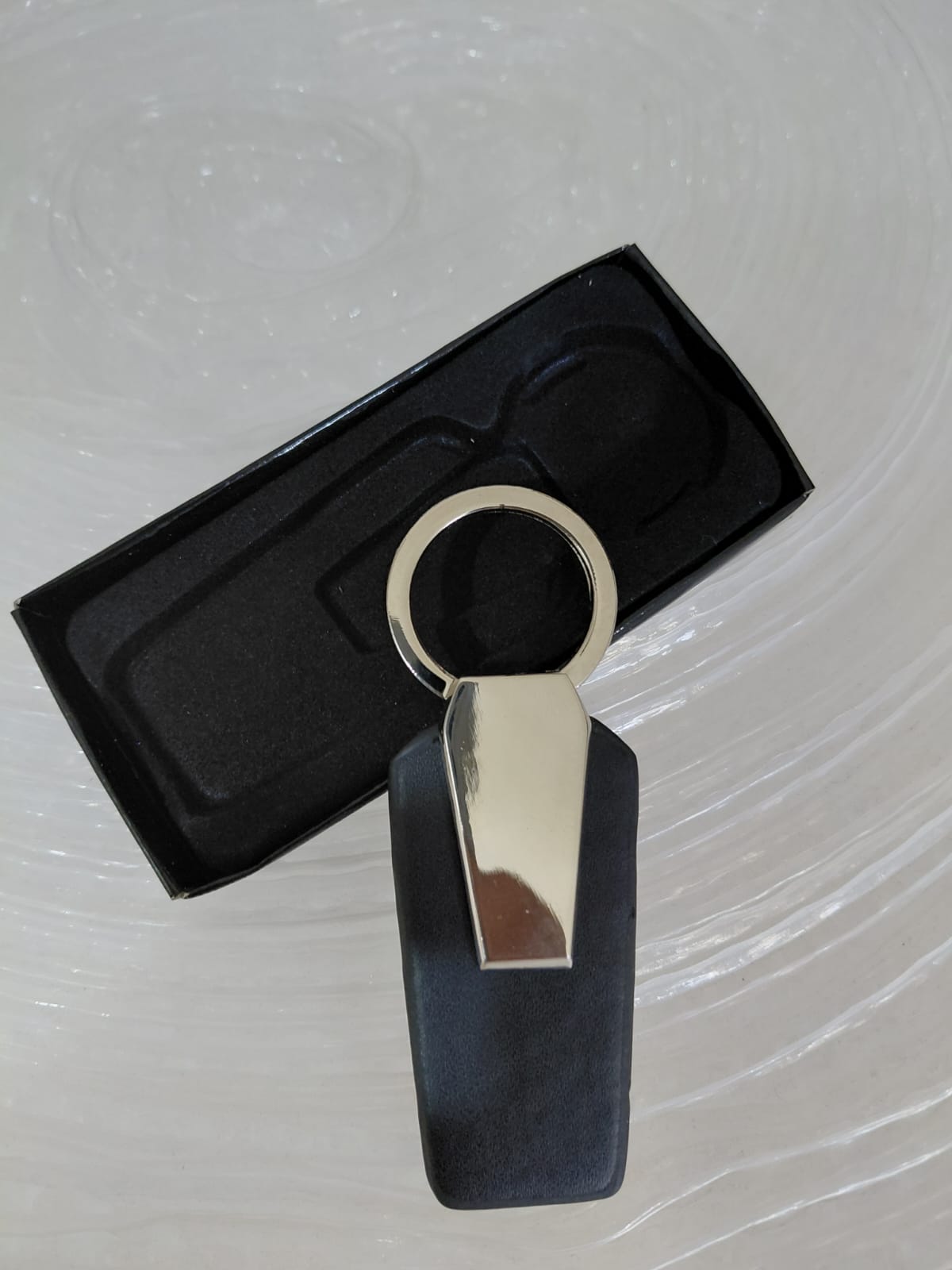 Custom Leather Keychain with SS Plate – Your Good Name Engraved