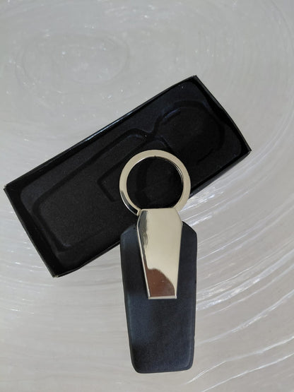 Custom Leather Keychain with SS Plate – Your Good Name Engraved