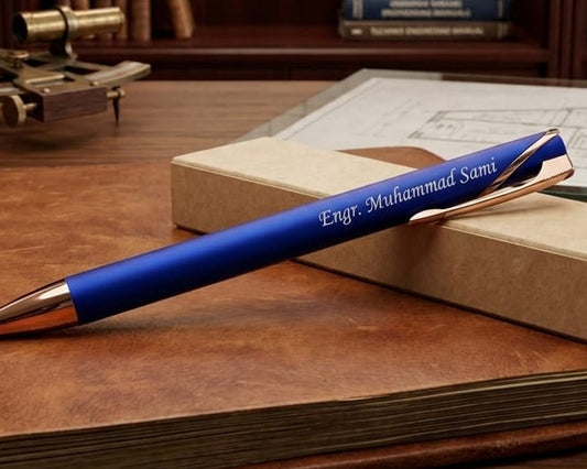 Custom Blue Pen – Your Name Engraved – Premium Paper Box Sleek. Professional. Personal