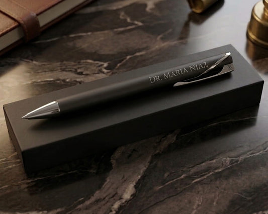 Custom Grey Pen – Your Name Engraved – Premium Paper Box Modern. Minimalist. Personal.