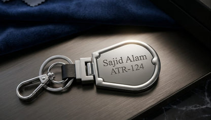 Custom Car Name Keychain – Black Keychain + Black Box – Your Name &amp; Car Code Engraved Keep your car's identity close to your keys.