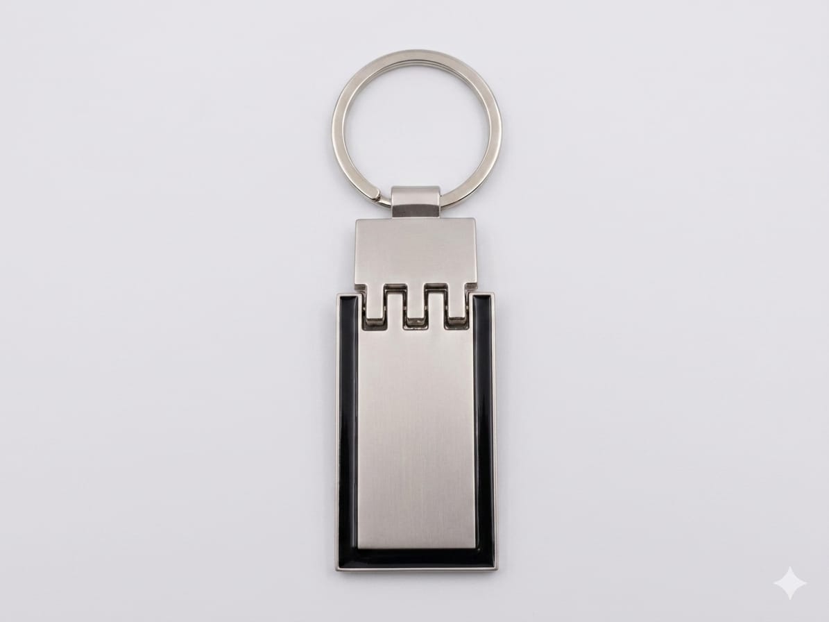Custom Name Keychain – Silver with Black Border – Black Box Included Fit for a king. Crafted for you.