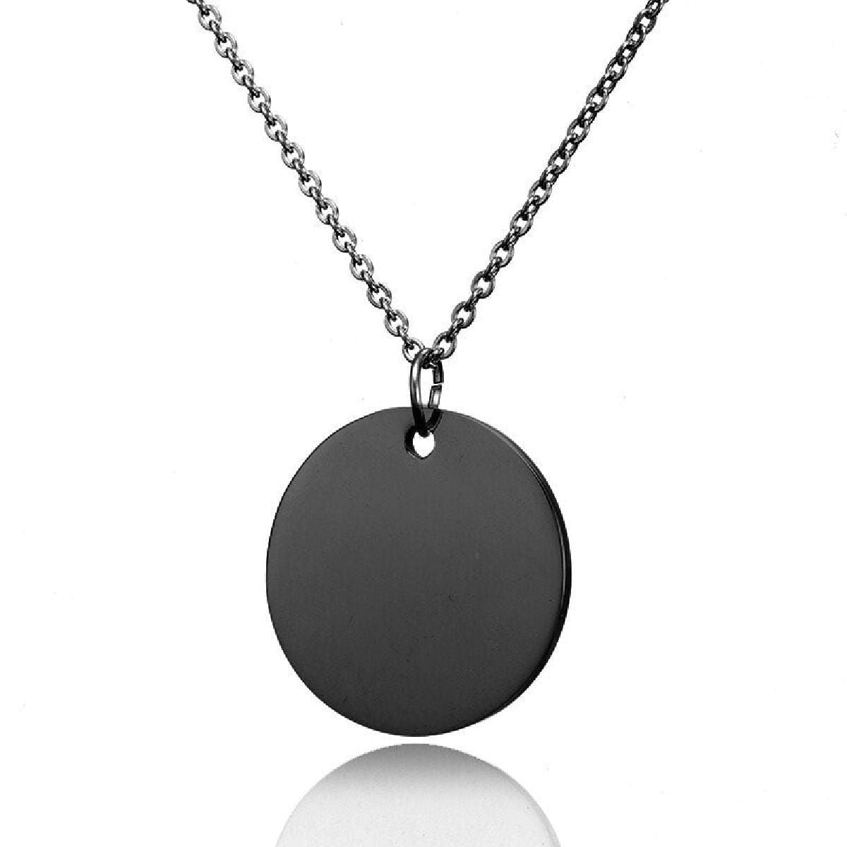 Custom Round Black Locket – Name or Message Engraved A timeless keepsake for timeless love.