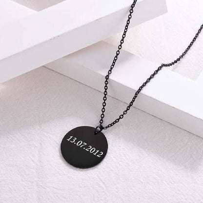 Custom Round Black Locket – Name or Message Engraved A timeless keepsake for timeless love.