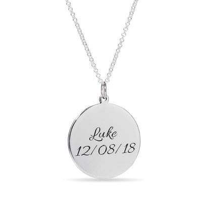 Custom Round Silver Locket – Name or Message Engraved Timeless love. Timeless silver.