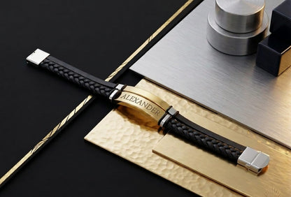 Custom Hand Bracelet – Silver | Golden | Black – Name Engraved Choose your shade. Add your name. Wear your identity.