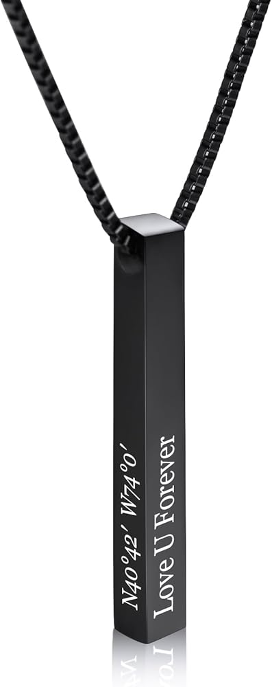 Custom Vertical Bar Necklace