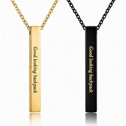 Custom Vertical Bar Necklace