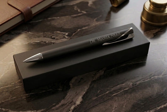 Custom Grey Pen – Your Name Engraved – Premium Paper Box Modern. Minimalist. Personal.
