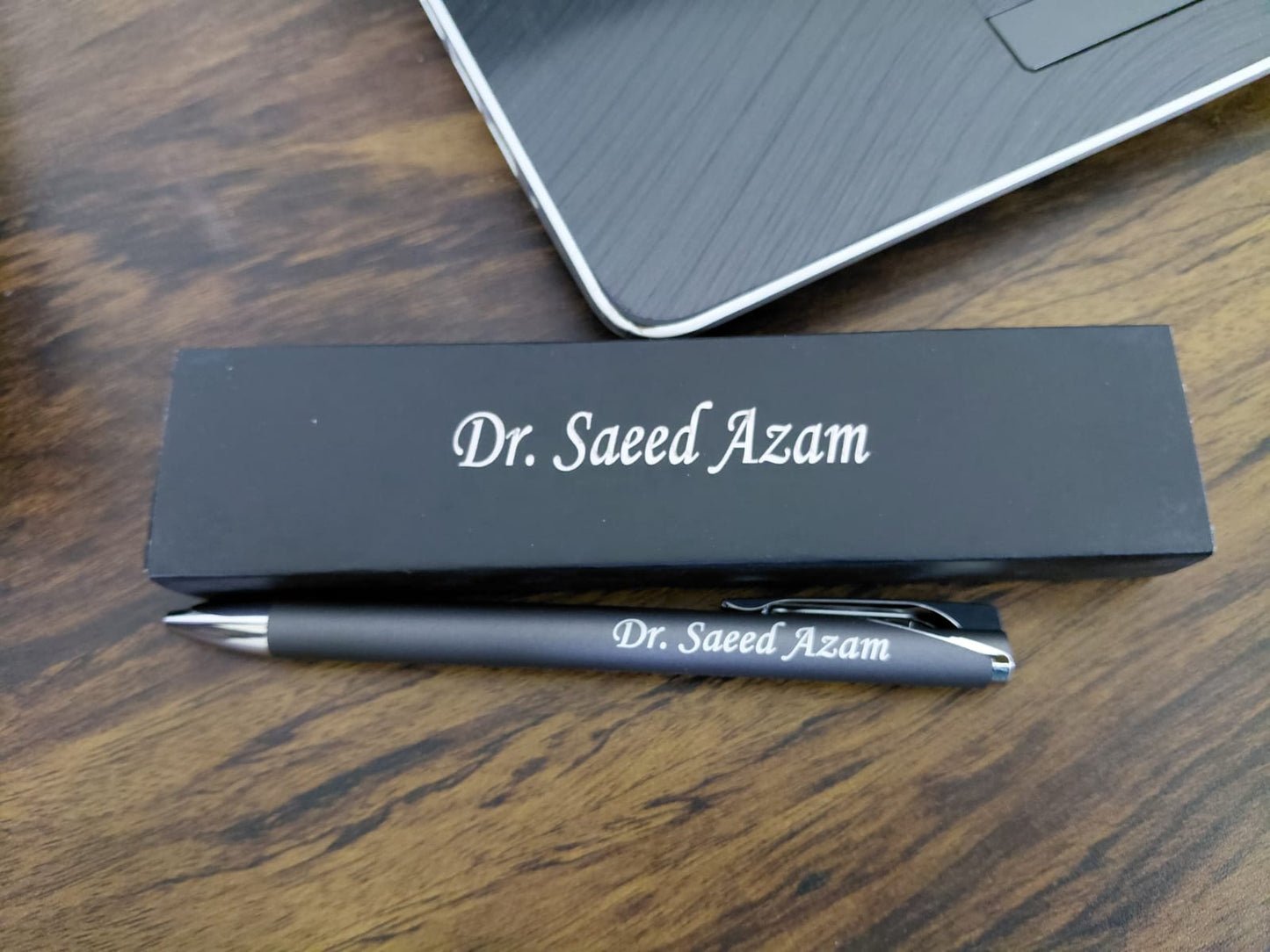 Custom Grey Pen – Your Name Engraved – Premium Paper Box Modern. Minimalist. Personal.