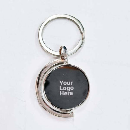 Custom Metal Rotating Half-Moon Keychains