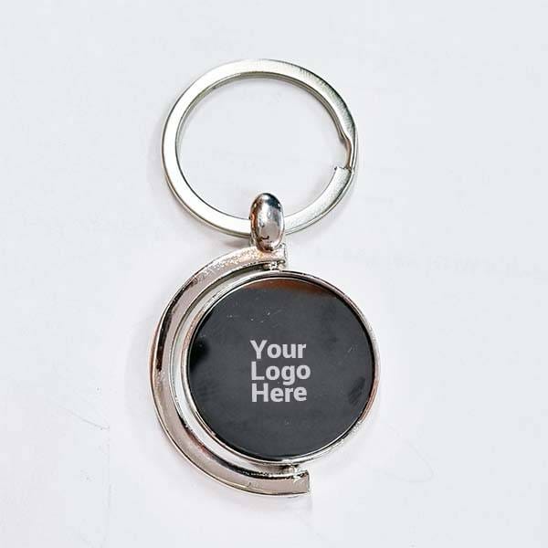 Custom Metal Rotating Half-Moon Keychains